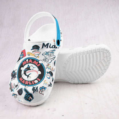 Miami Marlins MLB Sport Clogs Shoes  - 503HLHNCR187