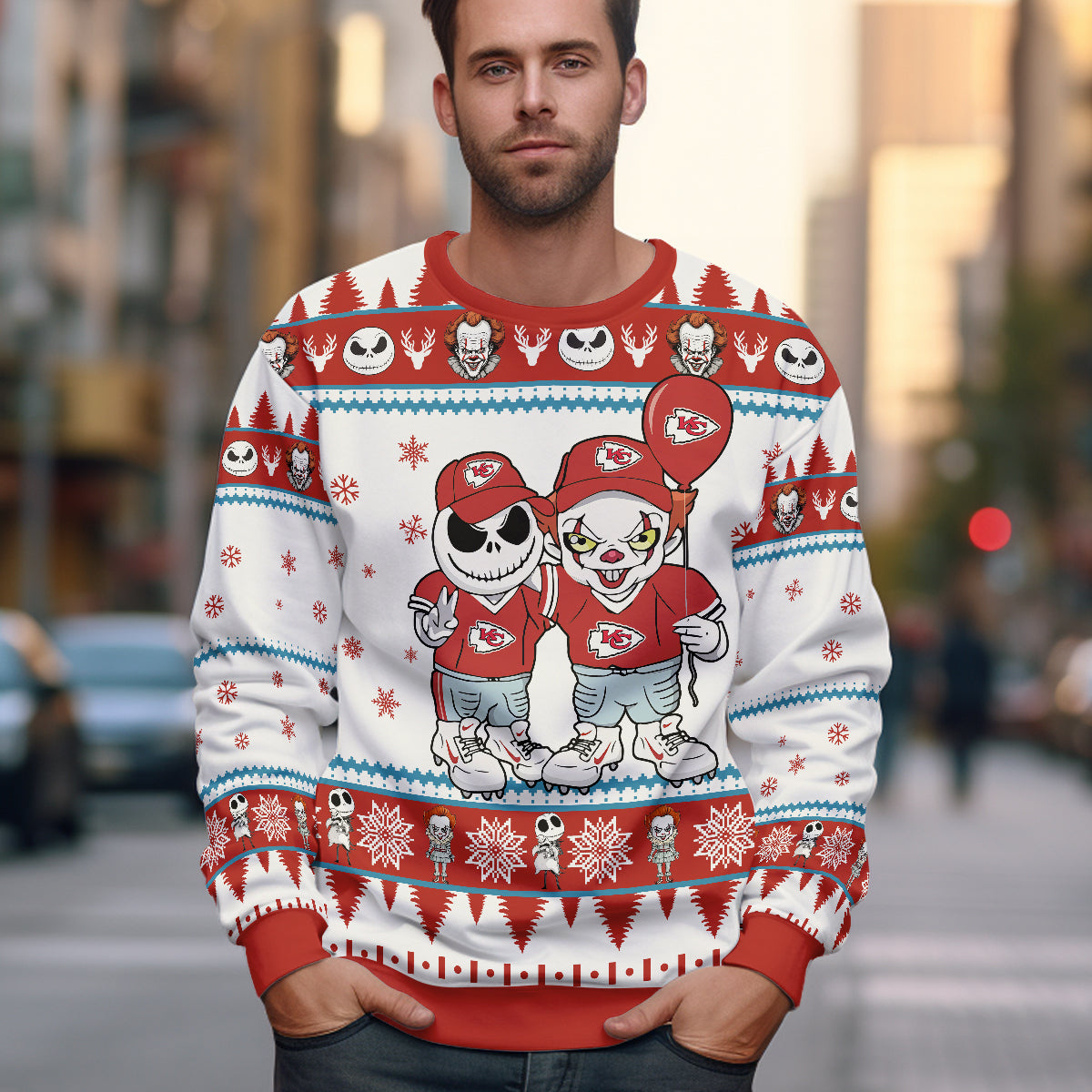 A Best Gift For Fan, Custom Football Teams Ugly Sweater _ 411MCHNUS024