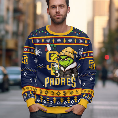 Custom Football Grinch Ugly Sweater - 411TTHNUS004