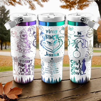 Custom Grinch IceFlow 40oz Tumbler - 410TTHNTB006