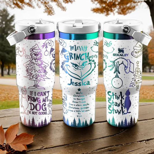 Custom Grinch IceFlow 40oz Tumbler - 410TTHNTB006