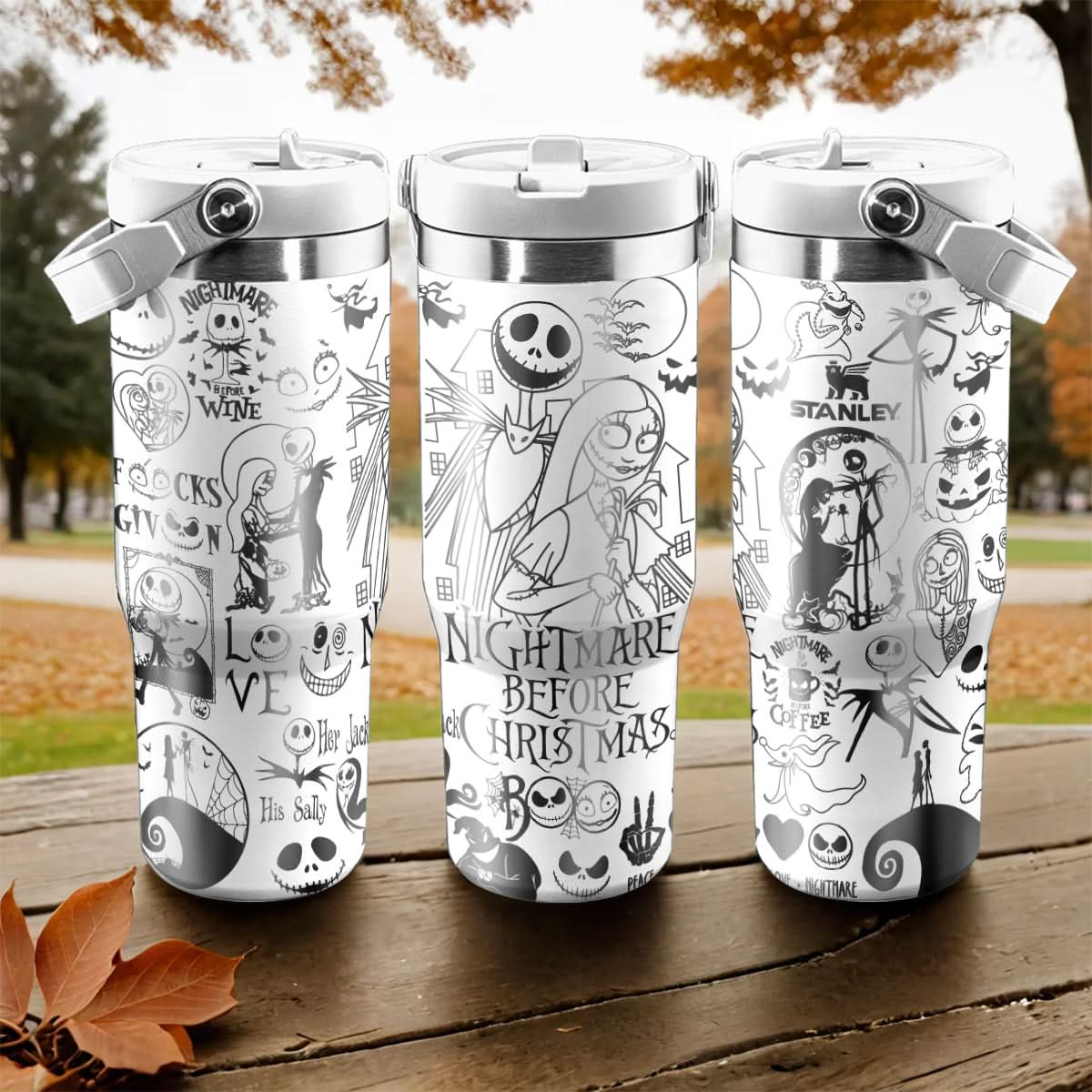 Jack, Sally The Nightmare Christmas IceFlow 40oz Tumbler - 408HLHNTB082