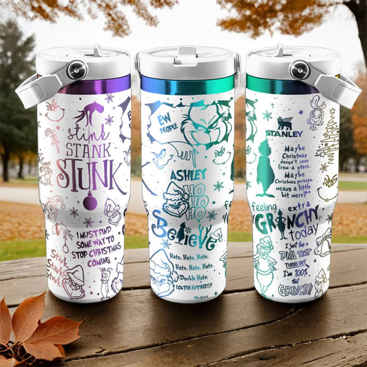 Custom Grinch IceFlow 40oz Tumbler - 410QAHNTB022