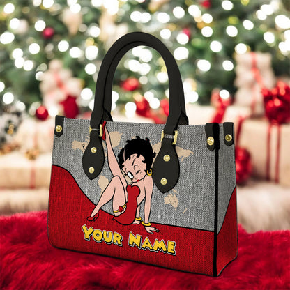 Custom Name Betty Boop Leather Handbag Gift For Women – 503HLHNHB111