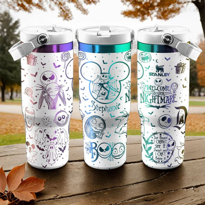 A Couple Custom Disney Nightmare IceFlow 40oz Tumbler - 410TTHNTB033