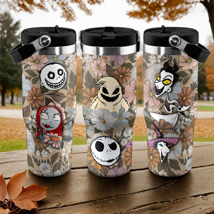 Nightmare Before Christmas Floral IceFlow 40oz Tumbler - 408HLHNTB090