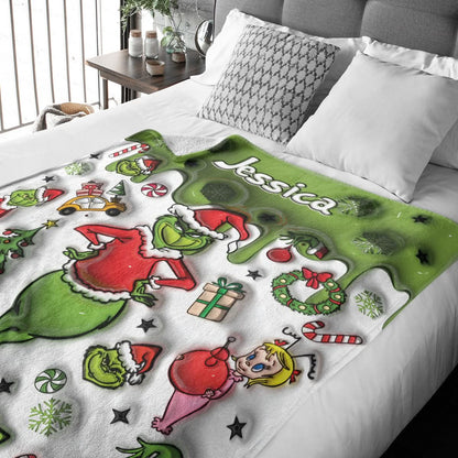 Custom Grinch Blanket - 410HLHNBL007