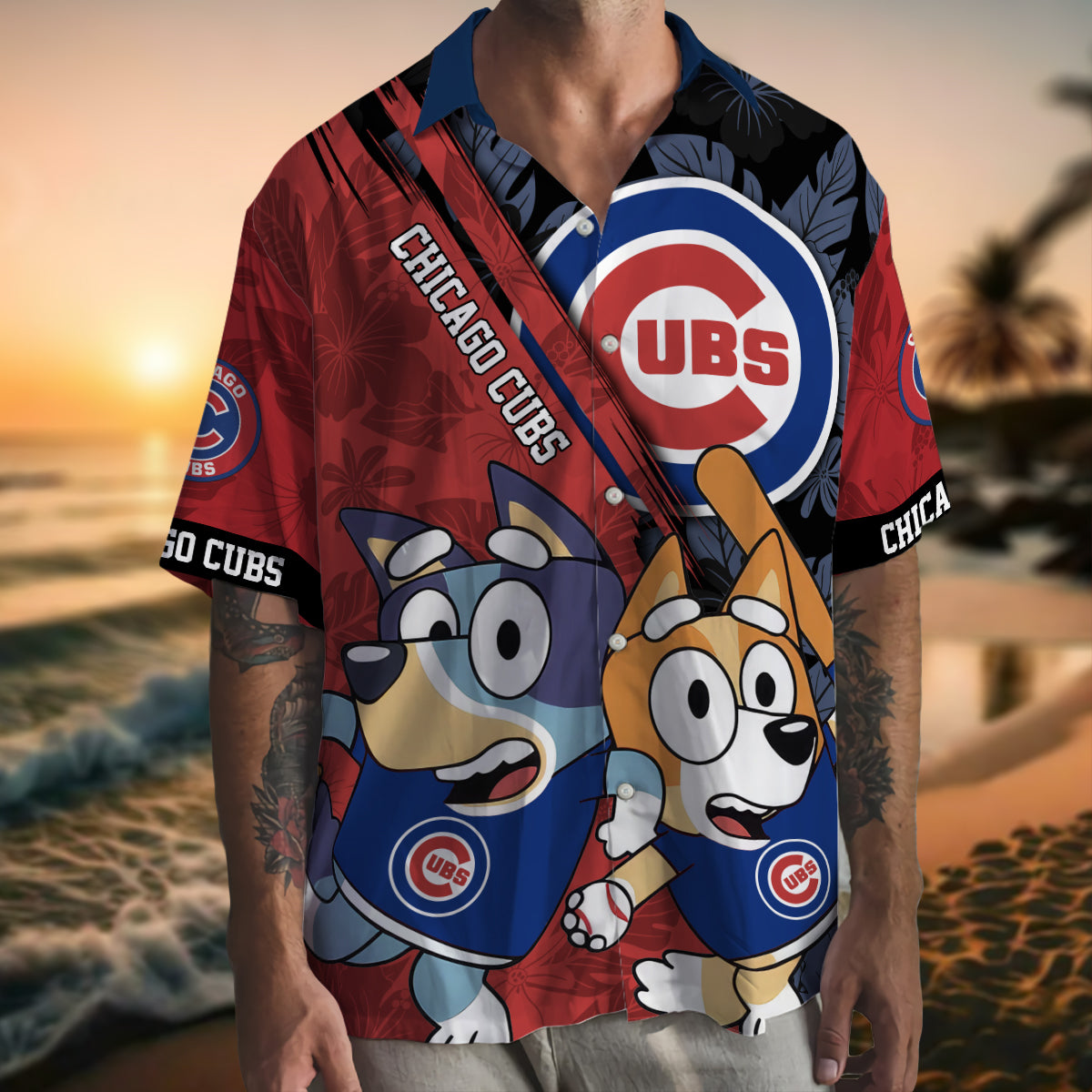 Chicago Cubs Bluey Bingo Hawaiian Shirt