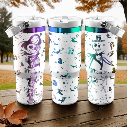 Custom Name Nightmare Before Christmas IceFlow 40oz Tumbler - 408HLHNTB088