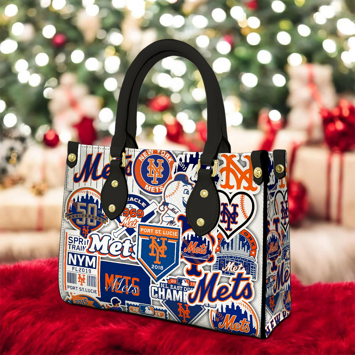 New York Mets Women Leather Hand Bag