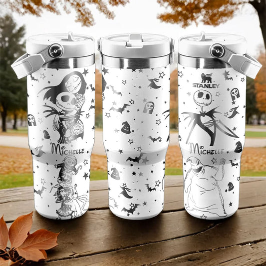 Custom Name Nightmare Before Christmas IceFlow 40oz Tumbler - 408HLHNTB088