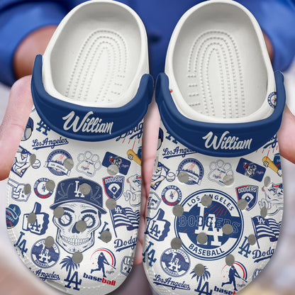 Custom Name Los Angeles Dodgers Baseball Team MLB Clogs  - 503HLHNCR089