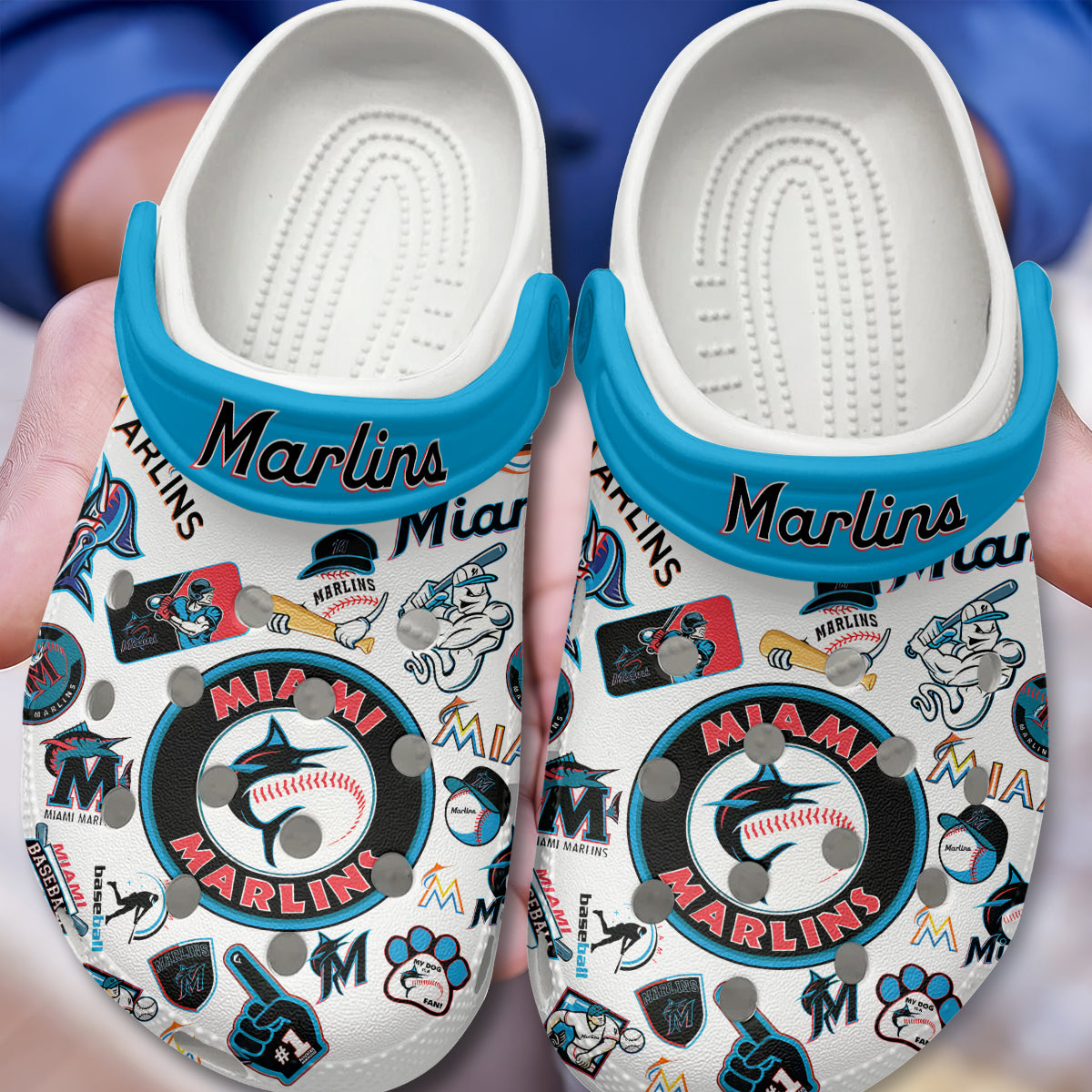 Miami Marlins MLB Sport Clogs Shoes  - 503HLHNCR187