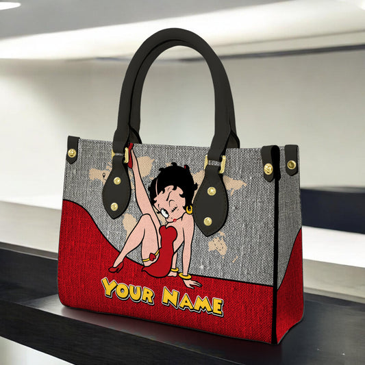 Custom Name Betty Boop Leather Handbag Gift For Women – 503HLHNHB111