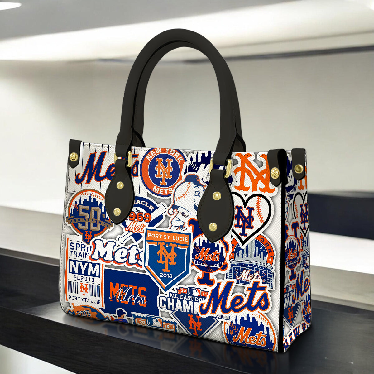 New York Mets Women Leather Hand Bag
