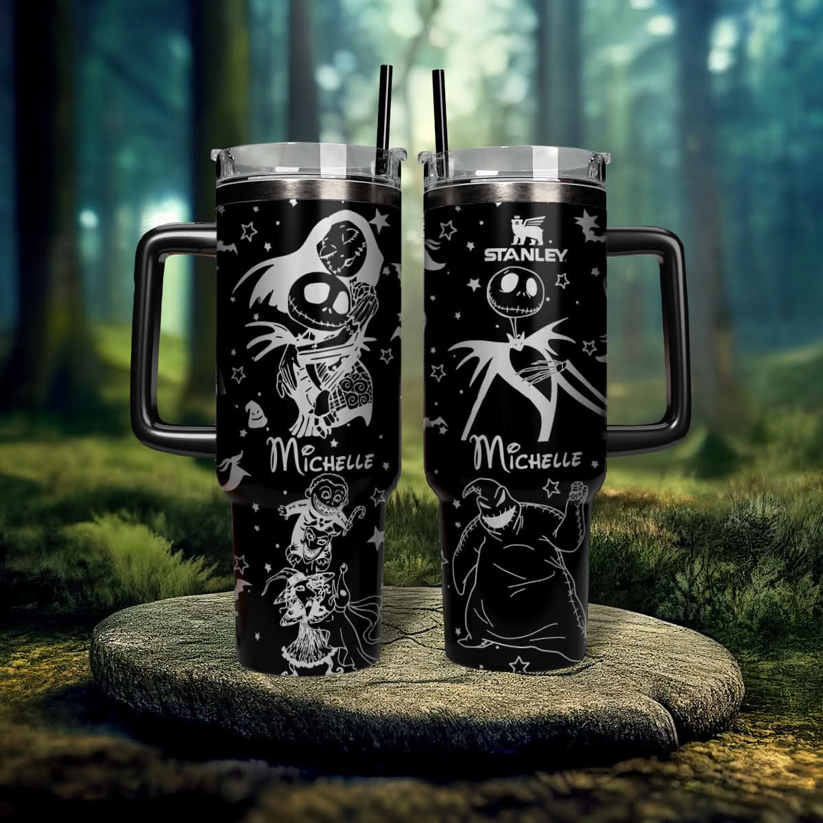 Custom Name Disney Nightmare Before Xmas 40oz Tumbler - 408HLHNTB088