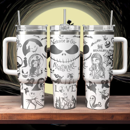 Welcome To Our Nightmare Jack & Sally 40 Oz Tumbler