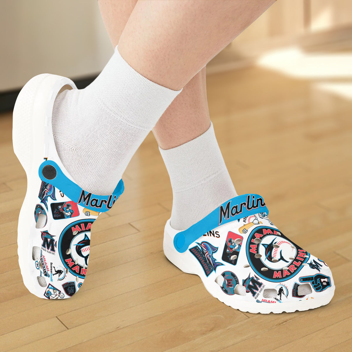Miami Marlins MLB Sport Clogs Shoes  - 503HLHNCR187