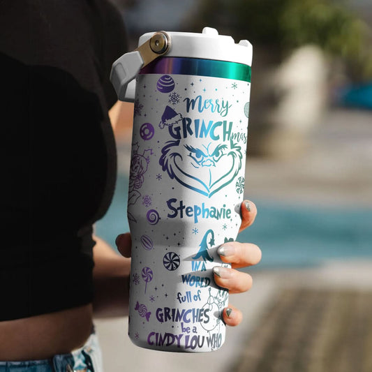 Custom Grinch IceFlow 40oz Tumbler - 410QAHNTB003