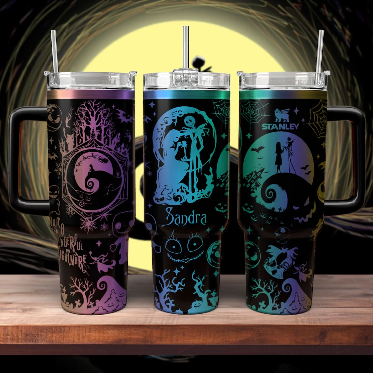 Custom Name Jack And Sally 40oz Tumbler - 408VTHNTB021