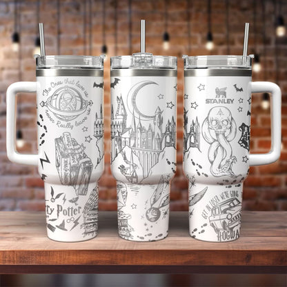 HP Wizards School Engraved 40 oz Tumbler - 407HLHNTB071