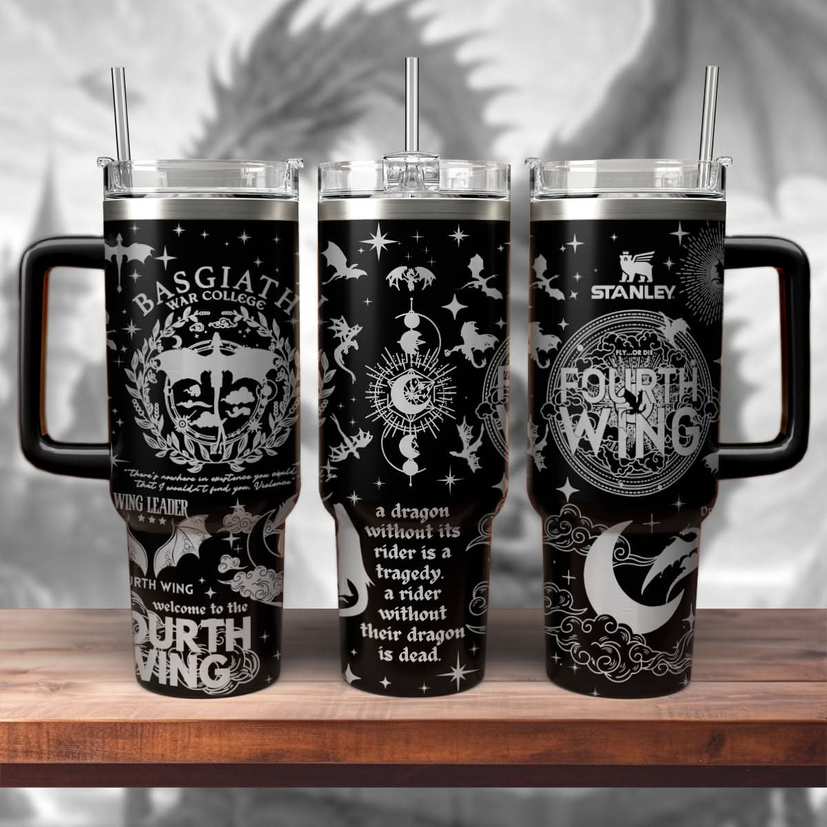 Fourth Wing Basgiath War College Healer 40oz Tumbler - 407VTHNTB025