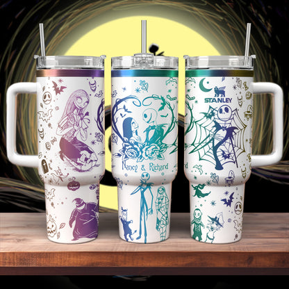 Custom Name Couple Jack and Sally Nightmare Stanley 40 oz Tumbler