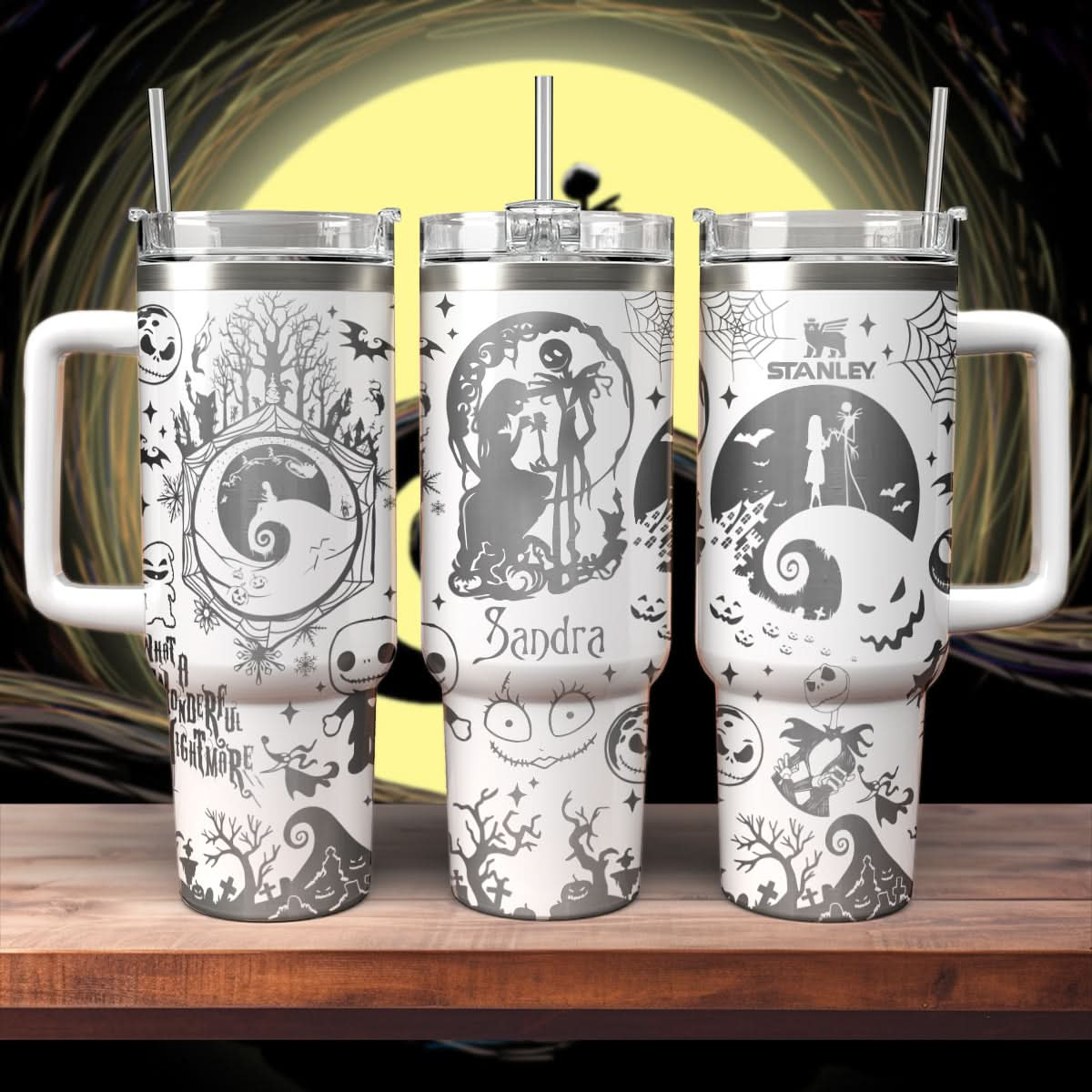 Custom Name Jack And Sally 40oz Tumbler - 408VTHNTB021