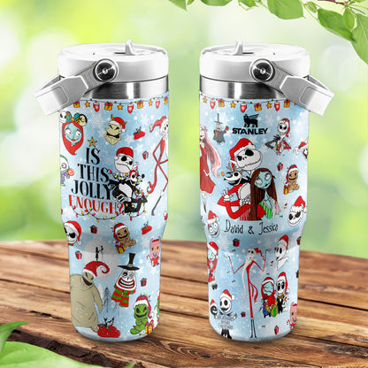 Custom Couple The Nightmare Before Christmas, Gift For Christmas IceFlow 40oz Tumbler - 410QAHNTB051