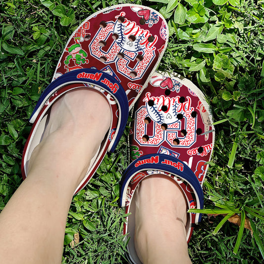 Custom Name Philadelphia Phillies MLB Sport Clogs Shoes  - 503HLHNCR125