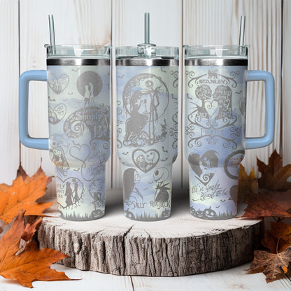 Custom Name Jack And Sally Nightmare 40oz Tumbler