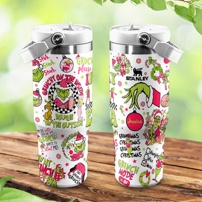 Custom Grinch IceFlow 40oz Tumbler - 410QAHNTB023