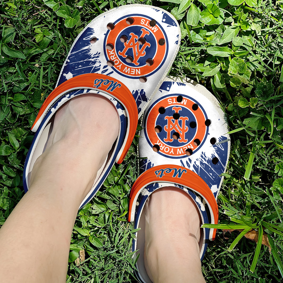 New York Mets MLB Sport Clogs Shoes  - 503HLHNCR186