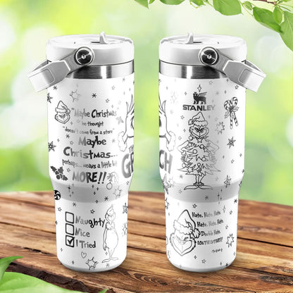 Custom Grinch IceFlow 40oz Tumbler - 410QAHNTB004