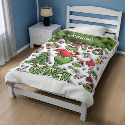 Custom Grinch Blanket - 410HLHNBL007