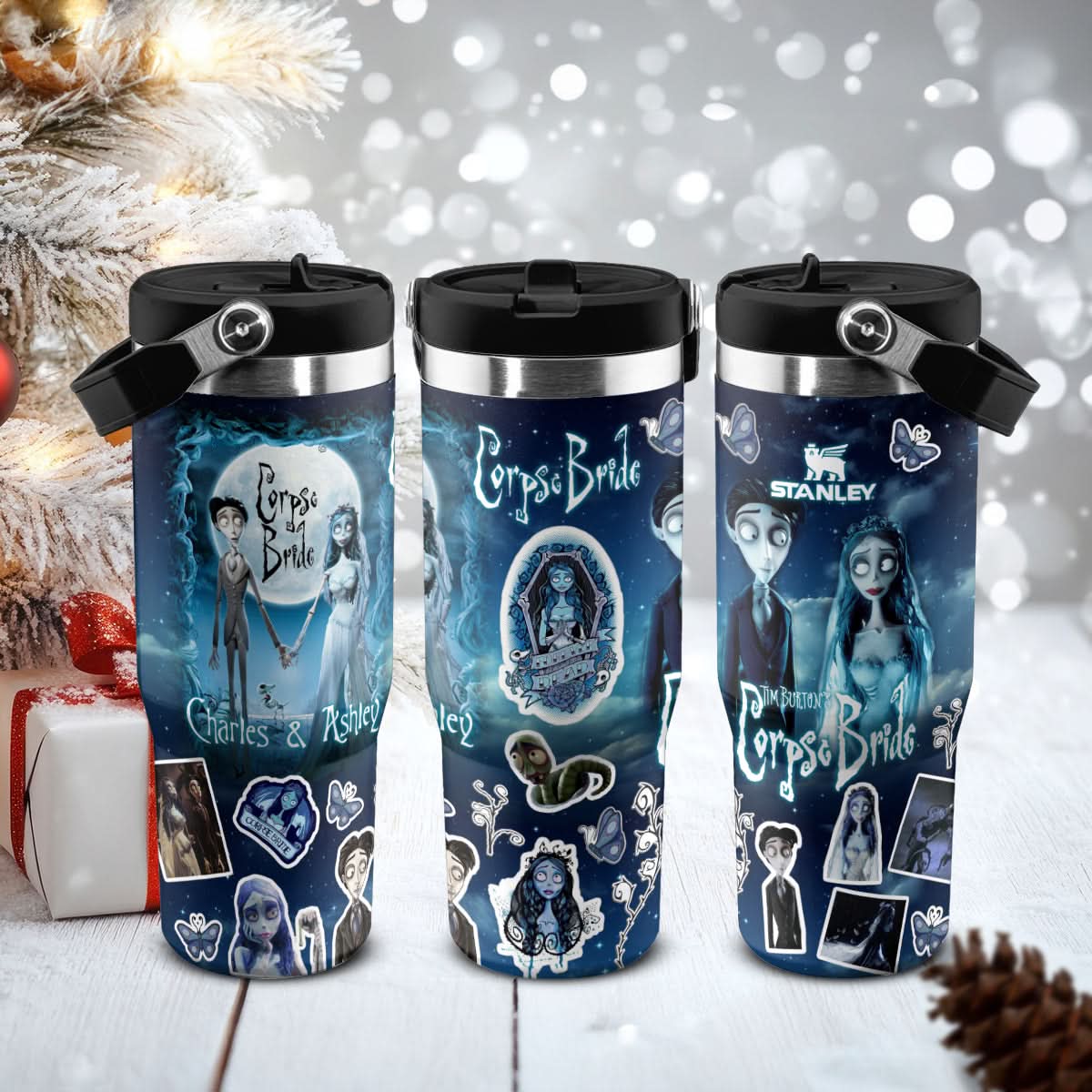 Custom Name Halloween Corpse Bride IceFlow 40oz Tumbler - 409HLHNTB154