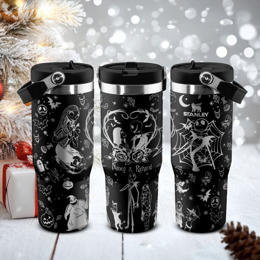 Custom Name Couple Nightmare IceFlow 40oz Tumbler - 408HLHNTB110