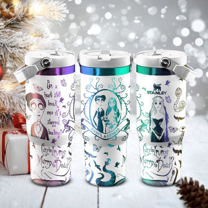 Custom Name Couple Corpse Bride Halloween IceFlow 40oz Tumbler - 409HLHNTB159