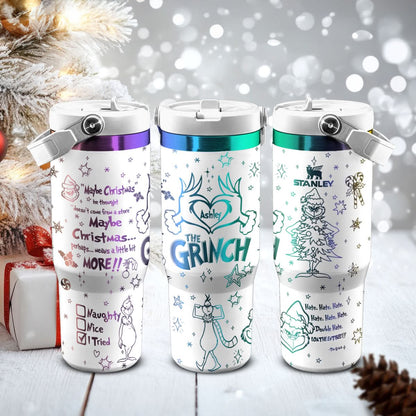 Custom Grinch IceFlow 40oz Tumbler - 410QAHNTB004