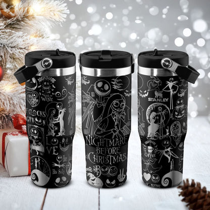 Jack, Sally The Nightmare Christmas IceFlow 40oz Tumbler - 408HLHNTB082