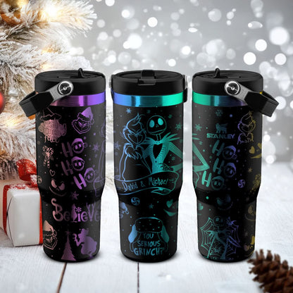 Couple Custom Grinch And Nightmare IceFlow 40oz Tumbler - 410TTHNTB032