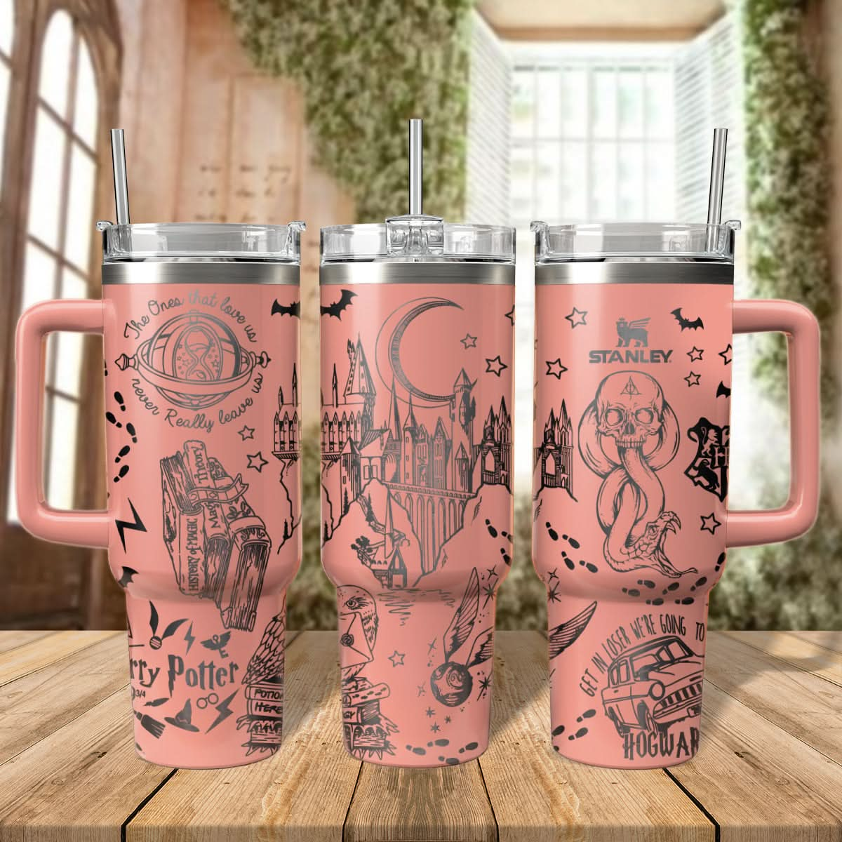 HP Wizards School Engraved 40 oz Tumbler - 407HLHNTB071