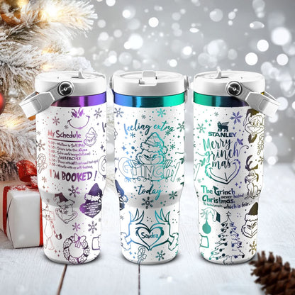 Custom Grinch IceFlow 40oz Tumbler - 410QAHNTB002