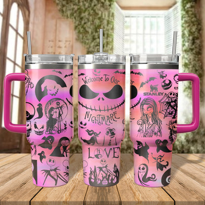 Welcome To Our Nightmare Jack & Sally 40 Oz Tumbler