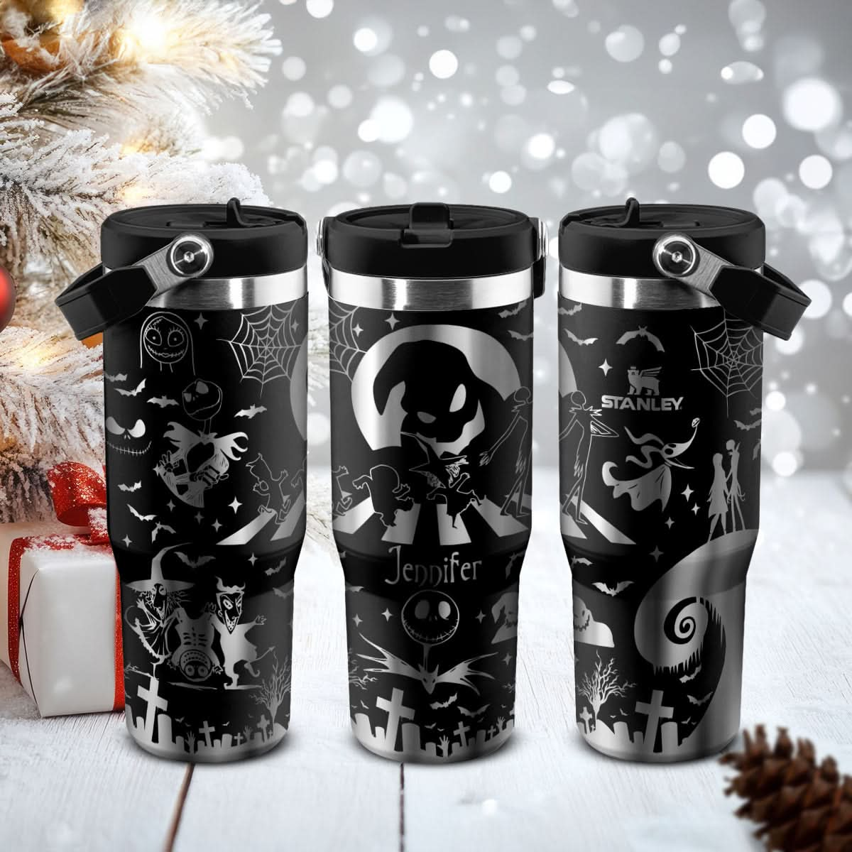 Custom Name Nightmare Christmas IceFlow 40oz Tumbler - 408HLHNTB125