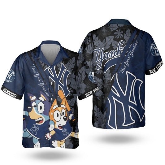 New York Yankees Bluey Bingo Hawaiian Shirt