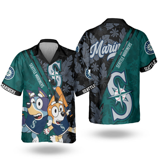 Seattle Mariners Bluey Bingo Hawaiian Shirt