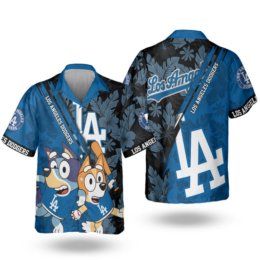 Los Angeles Dodgers Bluey Bingo Hawaiian Shirt