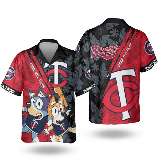 Minnesota Twins Bluey Bingo Hawaiian Shirt
