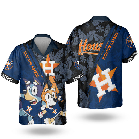 Houston Astros Bluey Bingo Hawaiian Shirt